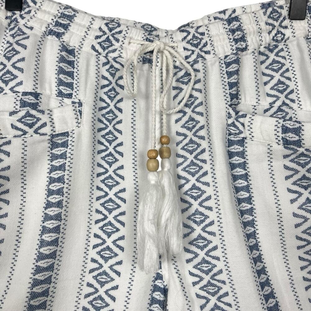 Sundance On Deck Shorts Blue White Stripes Tassel Tie 100% Cotton Size Small - Picture 3 of 8